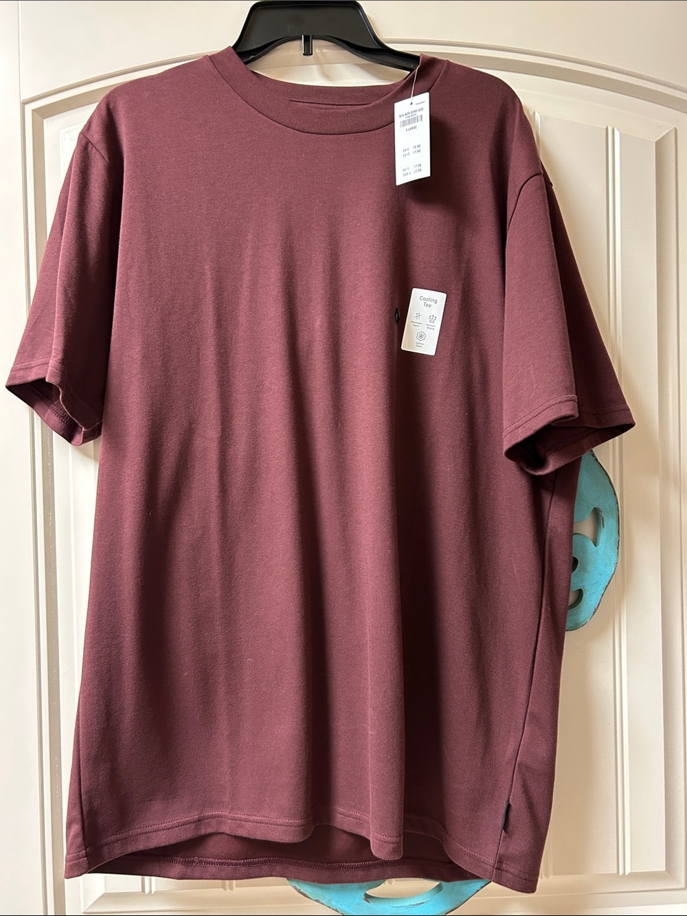 Men's hollister Crew Neck Short Sleeve Tee - Burgundy